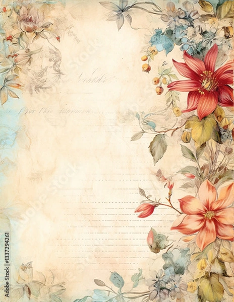 Obraz Watercolor landscape background