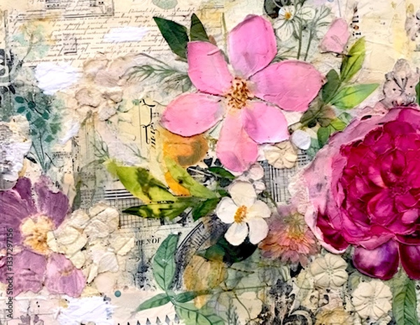 Obraz Watercolor landscape background