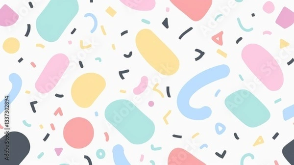 Fototapeta Abstract Colorful Shapes Pattern