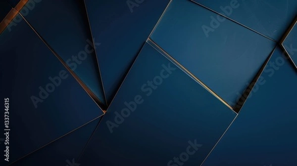 Fototapeta Abstract Geometric Pattern with Golden Lines