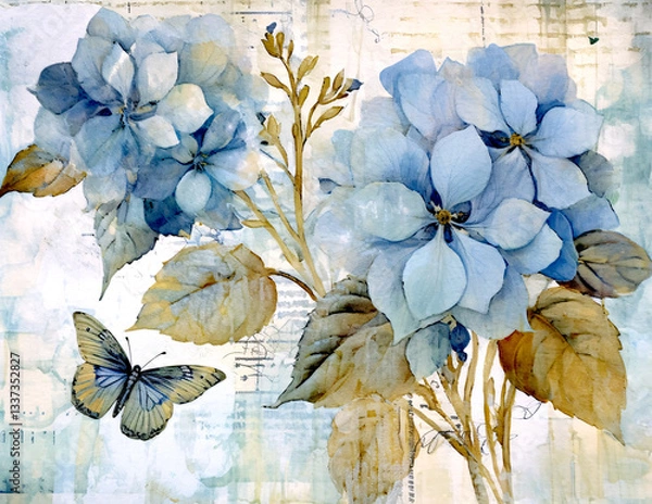 Obraz Watercolor landscape background