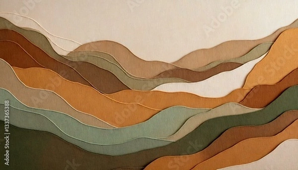 Obraz Serene Abstract Hills in Earth Tones