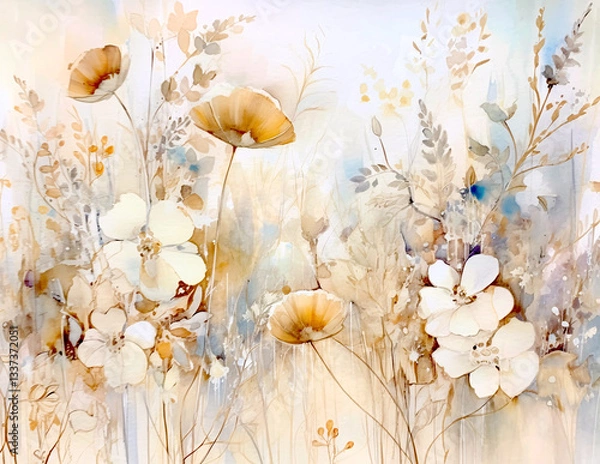 Obraz Watercolor landscape background