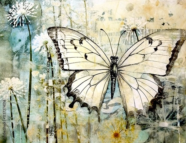 Obraz Watercolor landscape background