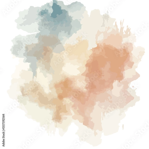Fototapeta Warm Abstract Watercolor Texture Background for Design Projects