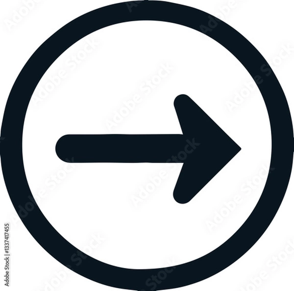 Obraz Right arrow icon, direction and movement concept