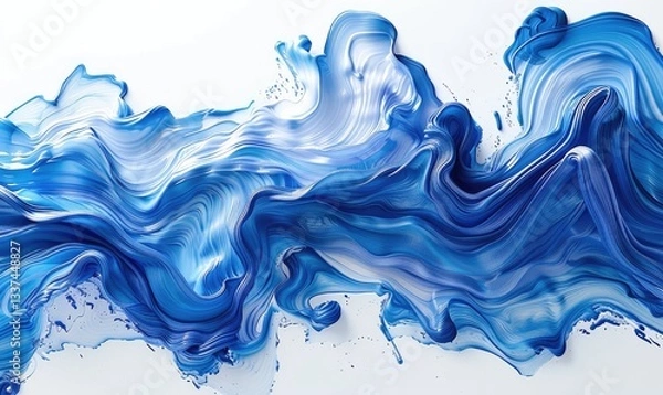 Fototapeta Aesthetic wallpaper with abstract wave background with attractive and colorful color Generate AI