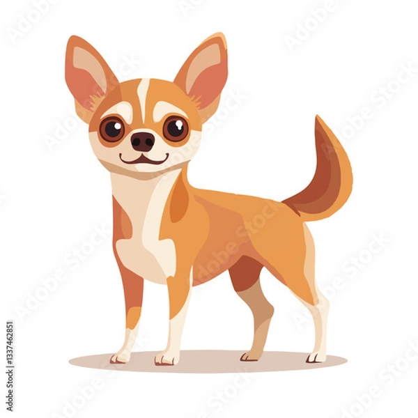 Obraz Playful Chihuahua Dog Full Body Vector Illustration