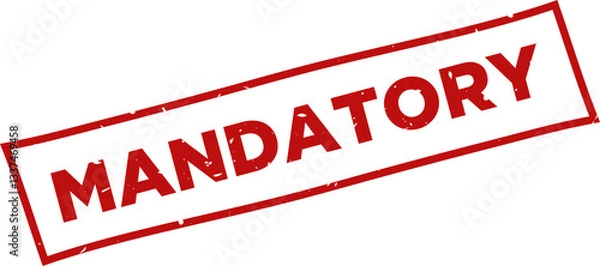 Obraz Mandatory stamp png vector.