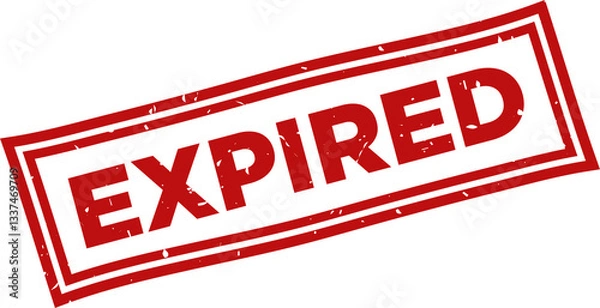 Obraz Expired stamp png vector.