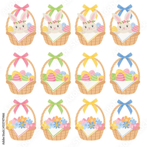 Fototapeta Easter Bunny, Vintage Easter Rabbit, Blue, Classic