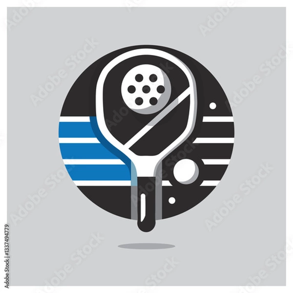Obraz Vector graphic illustration with logotype for game pickleball