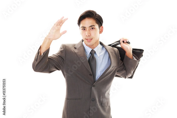 Fototapeta ガッツポーズのビジネスマン
