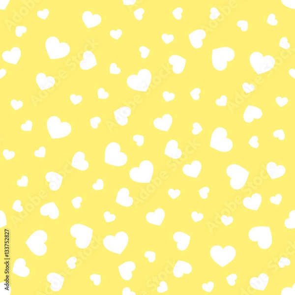 Fototapeta Seamless geometric pattern with hearts.Vector illustration.