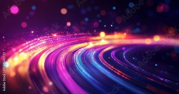 Obraz Abstract swirling vibrant colors