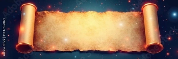 Fototapeta Hero image with scroll-down animation emphasizing key features, background, hero