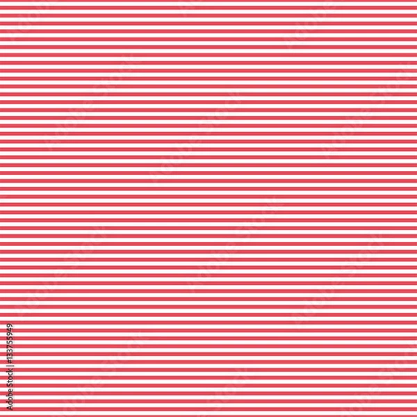 Obraz Red simple stripes abstract seamless vector pattern, geometric primitive background