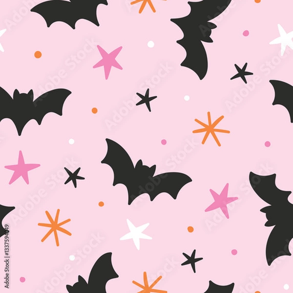 Obraz Bats Pattern Halloween Background