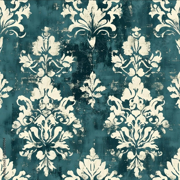 Fototapeta damask pattern texture ikat distressed
