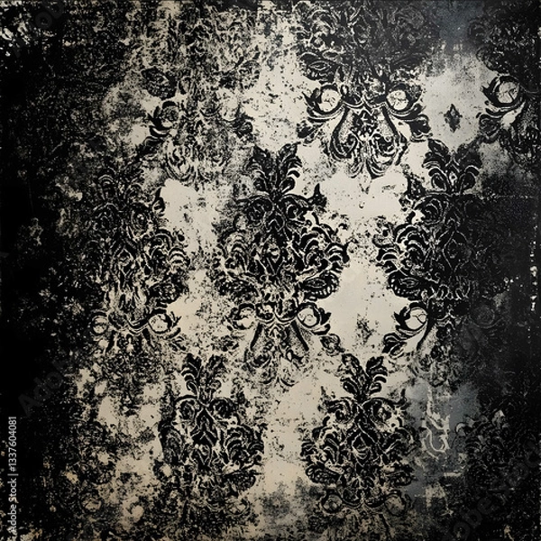 Fototapeta a grunge gothic drawn lace pattern