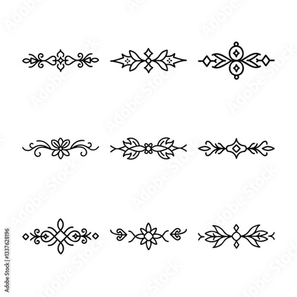 Obraz set of decorative elements for design