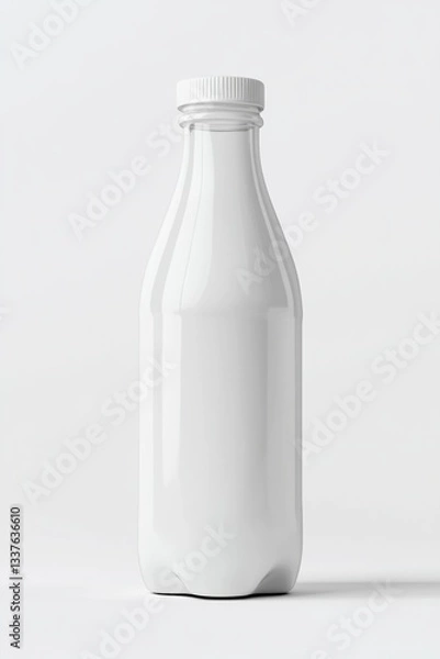 Fototapeta White plastic bottle mockup.