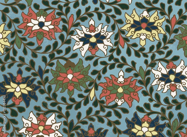 Obraz Traditional Chinese floral ornament