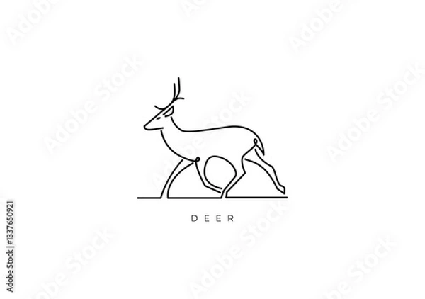 Obraz DEER ELEGANT OUTLINE 010