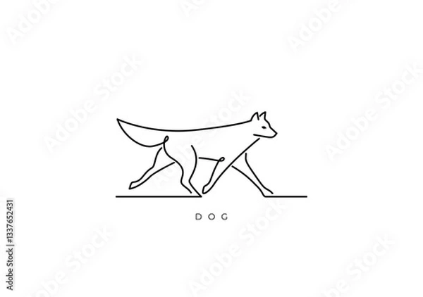 Obraz DOG ELEGANT OUTLINE 002