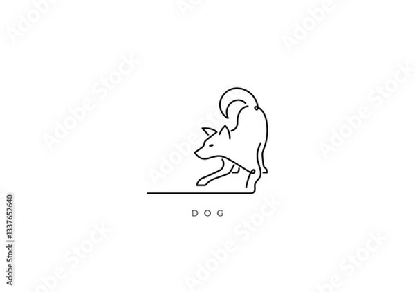 Obraz DOG ELEGANT OUTLINE 004