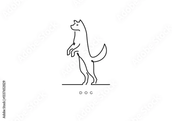 Obraz DOG ELEGANT OUTLINE 006