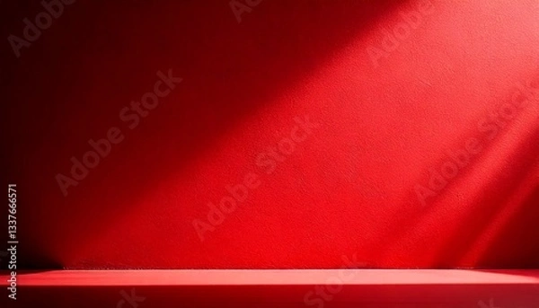 Obraz red curtain with spotlight