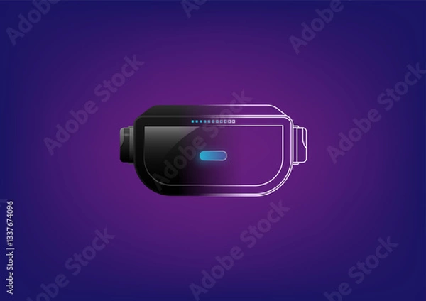 Fototapeta Abstract background with 3d virtual reality