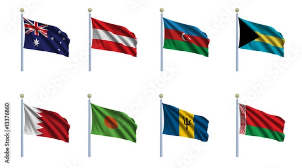 Fototapeta World Flag Set 2