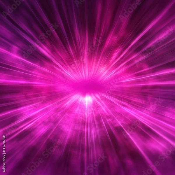 Fototapeta A bright purple light with a white spot in the middle