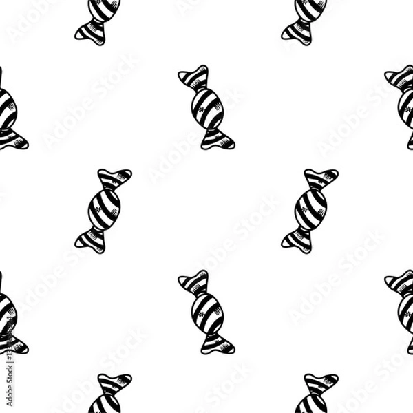 Fototapeta candy pattern background. lollipop pattern background. Doodle Candy Pattern background.