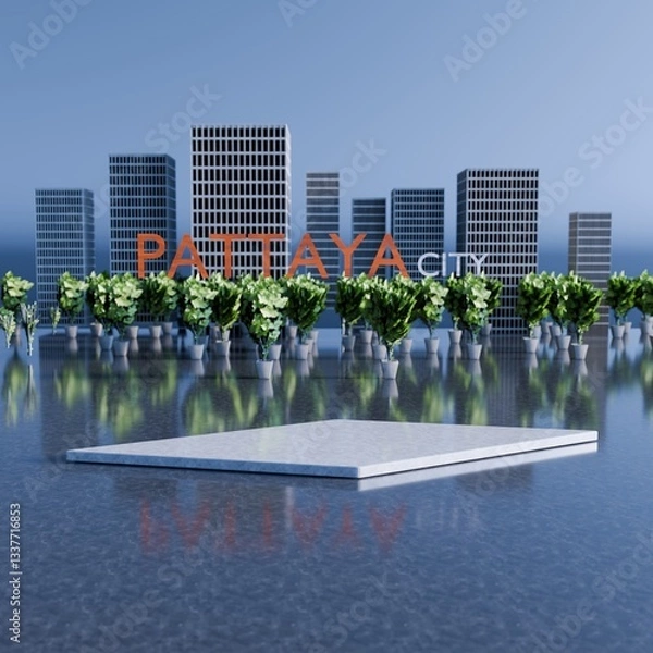 Fototapeta transport view way journey destination nature, horizon, texture traffic transportation highway landmark car skyscraper modern building ground asphalt outdoor nobody sky landscape