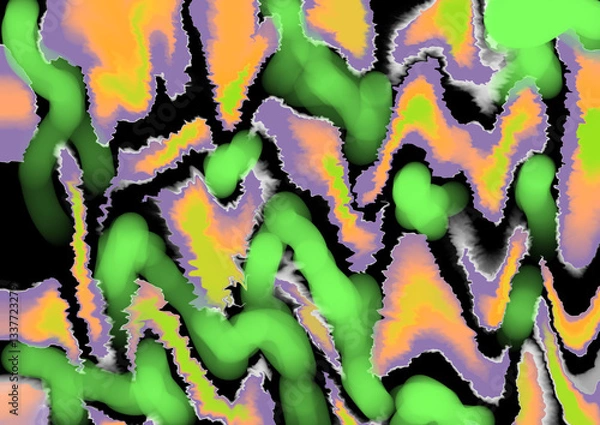 Fototapeta Abstract Idea of painted watercolor wallpaper or background. Backdrop of psychology emotion and confusion feeling.  