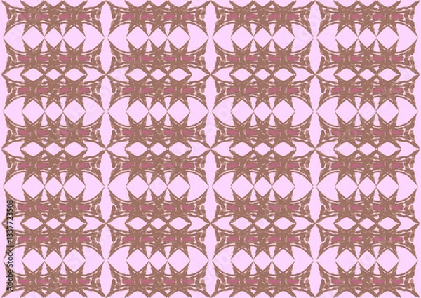 Fototapeta seamless knitted pattern with lace.  Colorful square textile and ceramic floor design. Geometry shape abstract tie-dye wallpaper. Aztec style and Folk embroidery. Fabric texture concept.