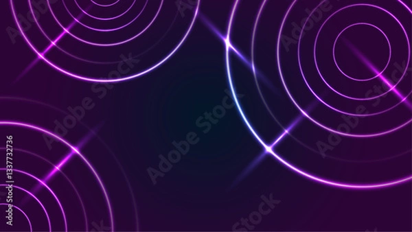 Fototapeta Abstract purple light flare sphere effect