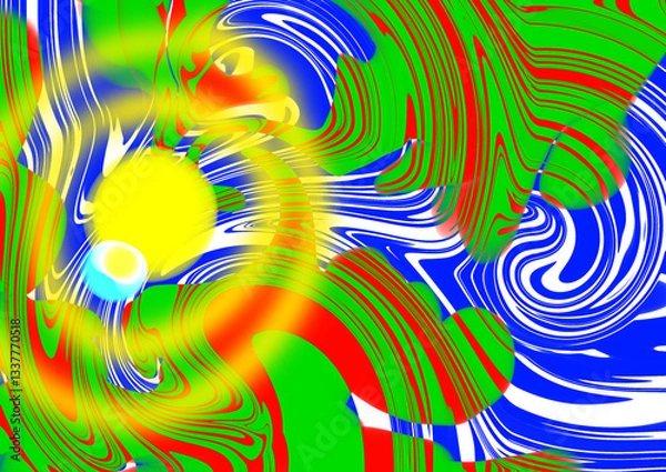 Fototapeta Abstract Idea of painted watercolor wallpaper or background. Backdrop of psychology emotion and confusion feeling.