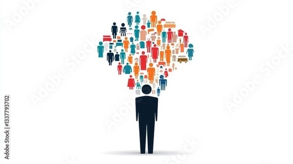 Fototapeta Creative Concept of Diverse People Representing Community and Unity