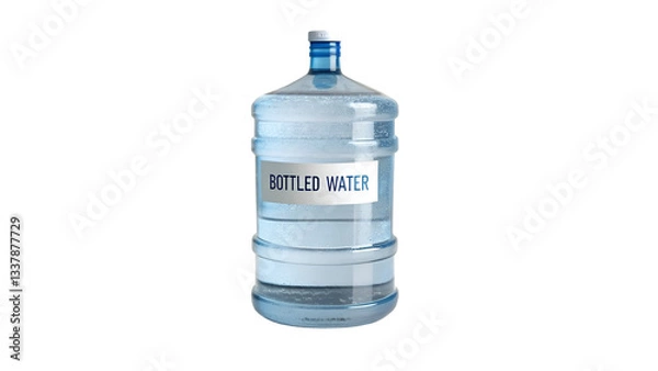 Fototapeta Gallon Bottled Water. bottle, water, plastic,3D rendering isolated on transparent background