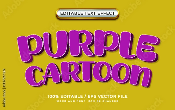 Obraz Purple Cartoon Editable Text Effect