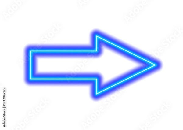 Fototapeta 抽象的な青い光の矢印記号の3dイラスト