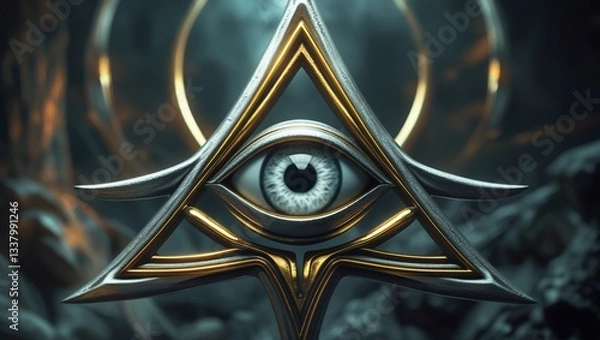 Fototapeta The All-Seeing Eye A Mystical Symbol of Wisdom and Enlightenment