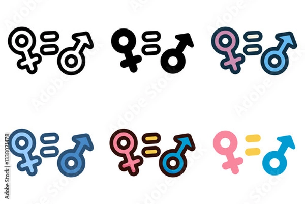 Fototapeta gender equality icon vector illustration