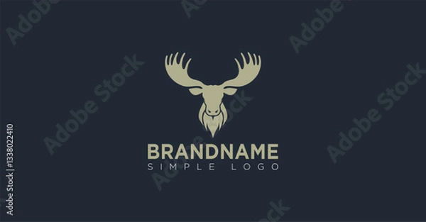 Obraz MInimal Moose Elk Logo