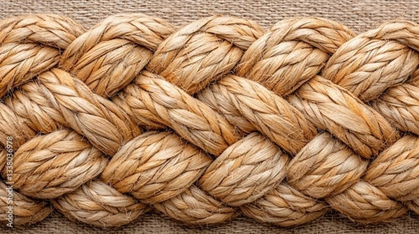 Obraz Beige Rope Braid Texture Close Up
