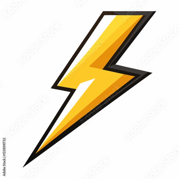 Fototapeta abstract lightning bolt with dynamic angles
